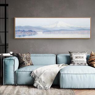 两祇狗女孩雪尼尔山2斯堪 饰画挂 纳维亚卧室样板间山水画床边装