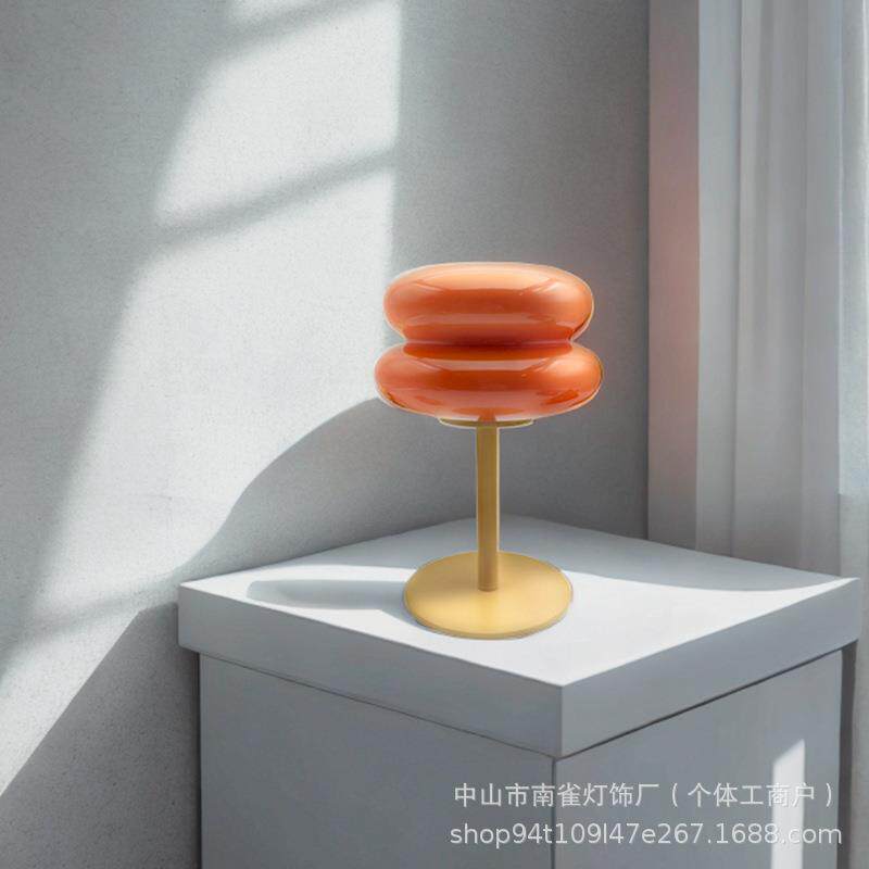 家居摆件玻璃复古小夜灯浪漫氛围灯台灯女孩卧室插电式小夜灯