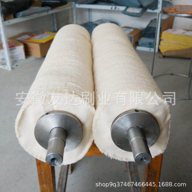 皮革厂用五金镜面抛光布轮皮革抛光机布辊毛刷辊厂家生产