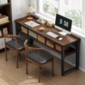 H&电脑桌家用卧室学习书桌公易出靠租屋长条桌工作20234.9台墙窄