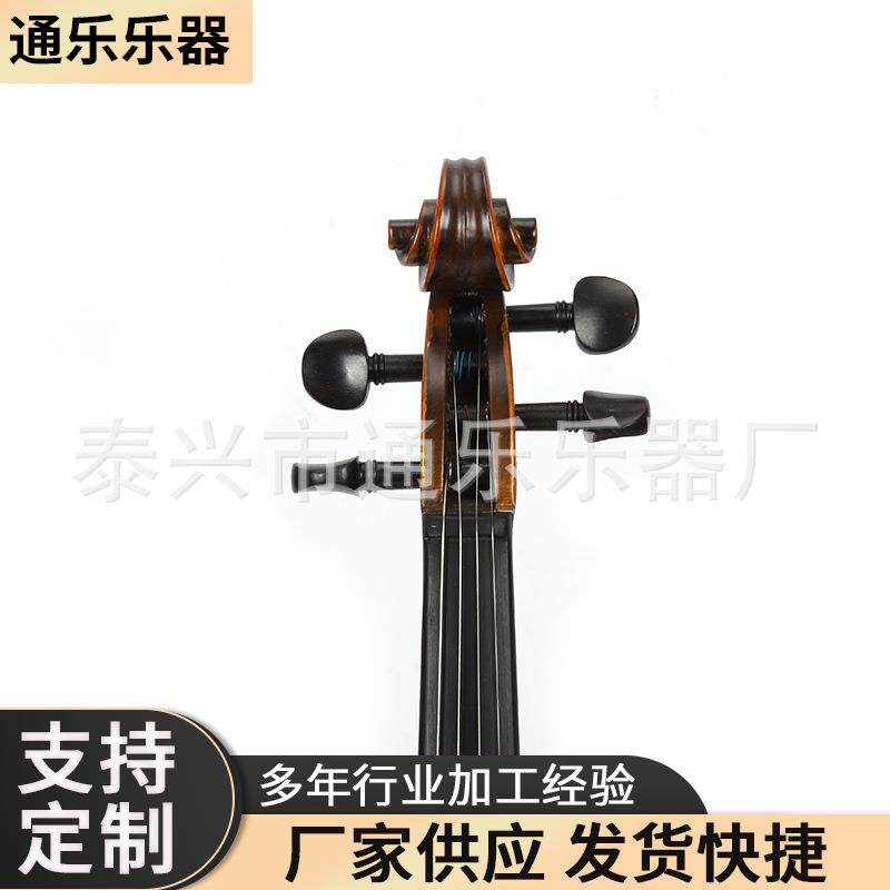 小提琴厂家枫背板云杉面板乌KEX木木配置木初学者吊木筋实小提琴