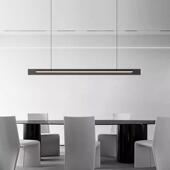 意73式 极简饭厅吊设灯计现代约全光谱高端师一字吧台餐桌长简条灯