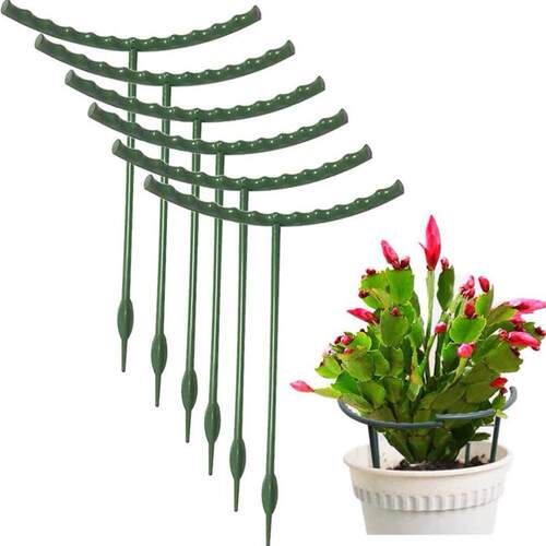 2/4/6pc Plastic Plant Support Pile Stand for Flowers Greenho
