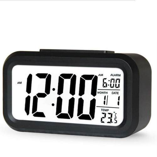 Digital Alarm LED Clock闹钟snooze Control Backlight Calendar