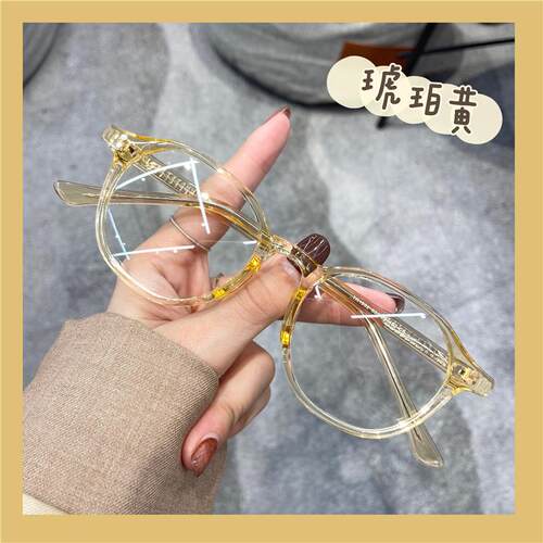 高档韩潮复古玳瑁黑色可配近视眼镜框女素颜版大脸显瘦防辐射蓝抗