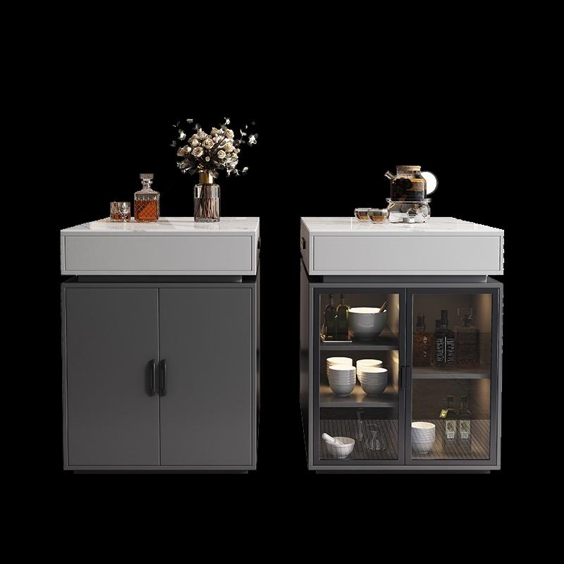 意式轻奢岩板吃饭桌子现代简约大小户型餐厅家用长方形餐桌椅组合