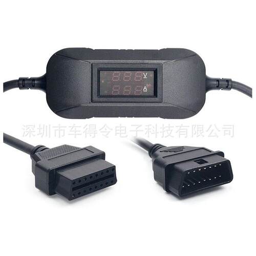 跨境DC 24V to 12V OBD2 Power Adapter Volt Reducer Cable 黑色
