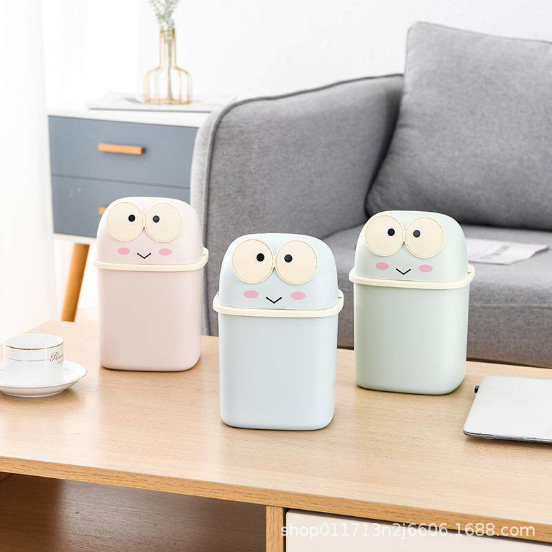 淞泰迷你桌面翻盖垃圾桶可DIY儿童学生办公室杂物整理收纳盒