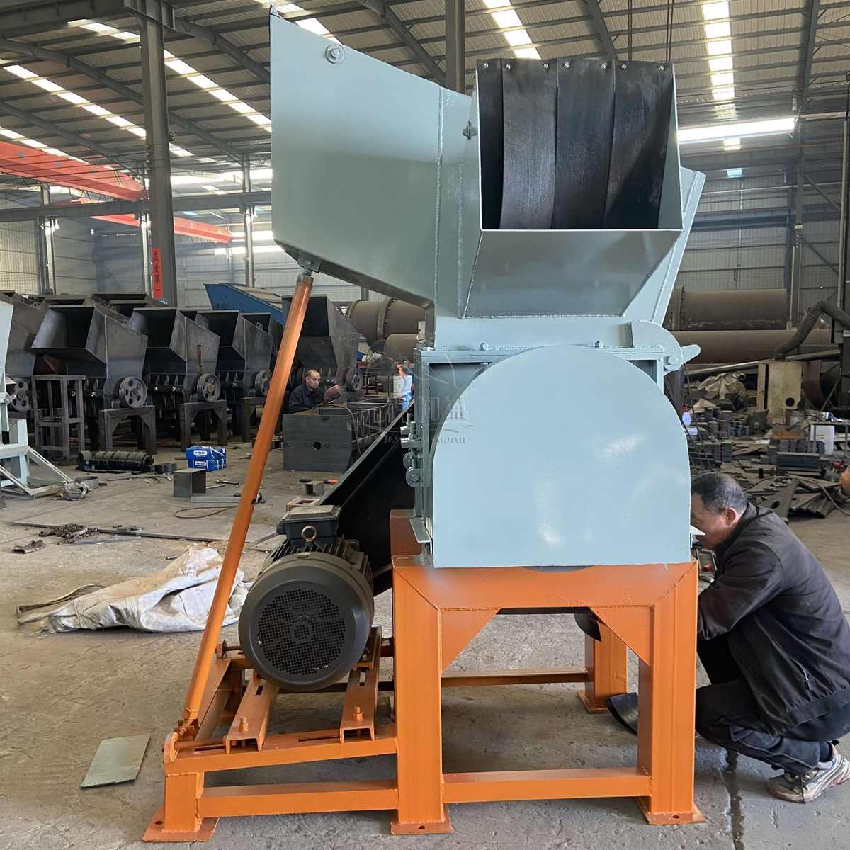 塑钢门窗粉碎处理机 双进料口塑料破碎机 装修扣板小白管粉碎机