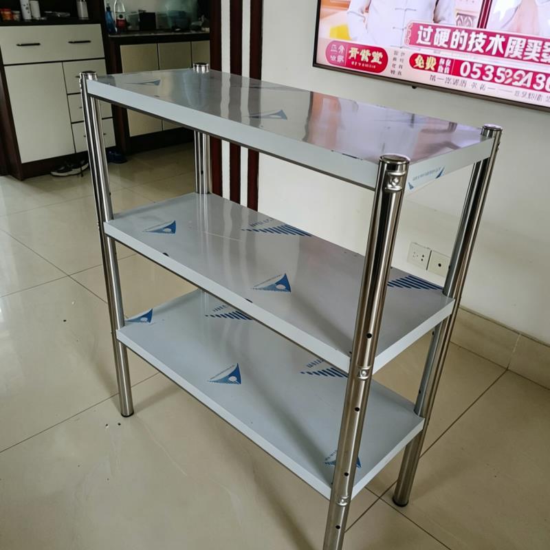 不锈钢立架两三层奶茶店台上架加厚多层调料碗架厨房置物架水池上
