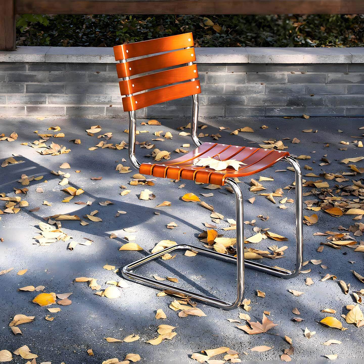 北欧复古餐椅设计师简约家用阳台户外休闲椅奶茶咖啡厅铁艺洽谈椅