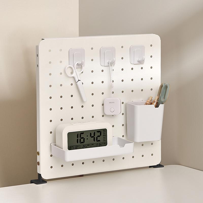 厂家直销桌面洞洞板板书桌隔板可夹防掉落电脑桌边挡板收纳展示置