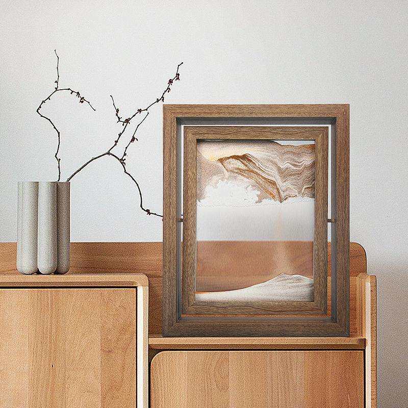 直销流沙画客厅摆件 创意玻璃3d立体沙漏画装饰家