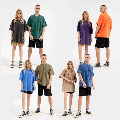 Washed Tshirt Shorts Sold Separately Unisex Summer Dirty