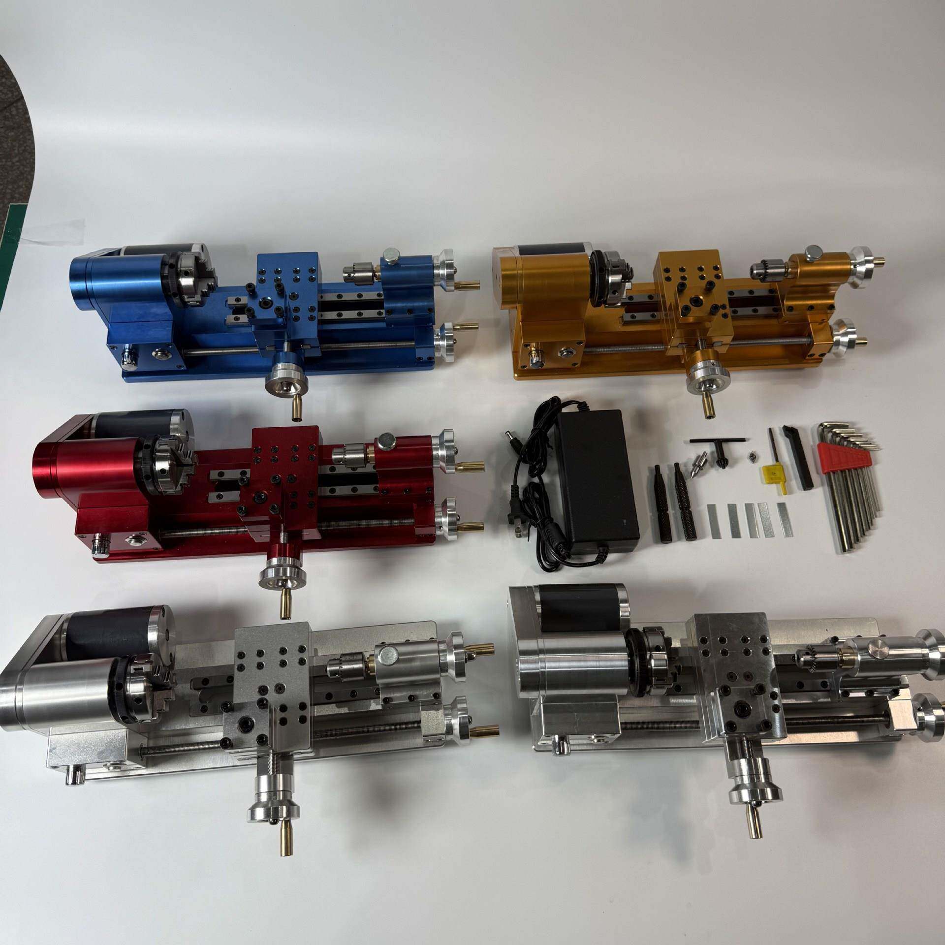 机械小弟迷你桌面小车床教学模型小车床桌面DIY家用小车床