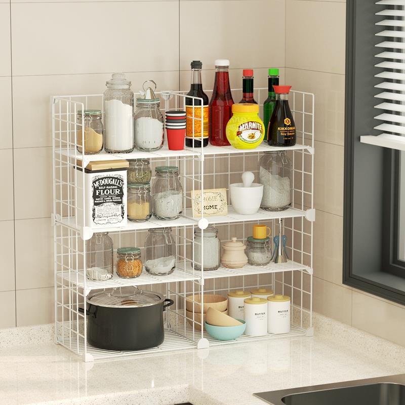 厨房收纳架台面碗柜收纳神器灶台置物架落地式家用桌面多层小架子