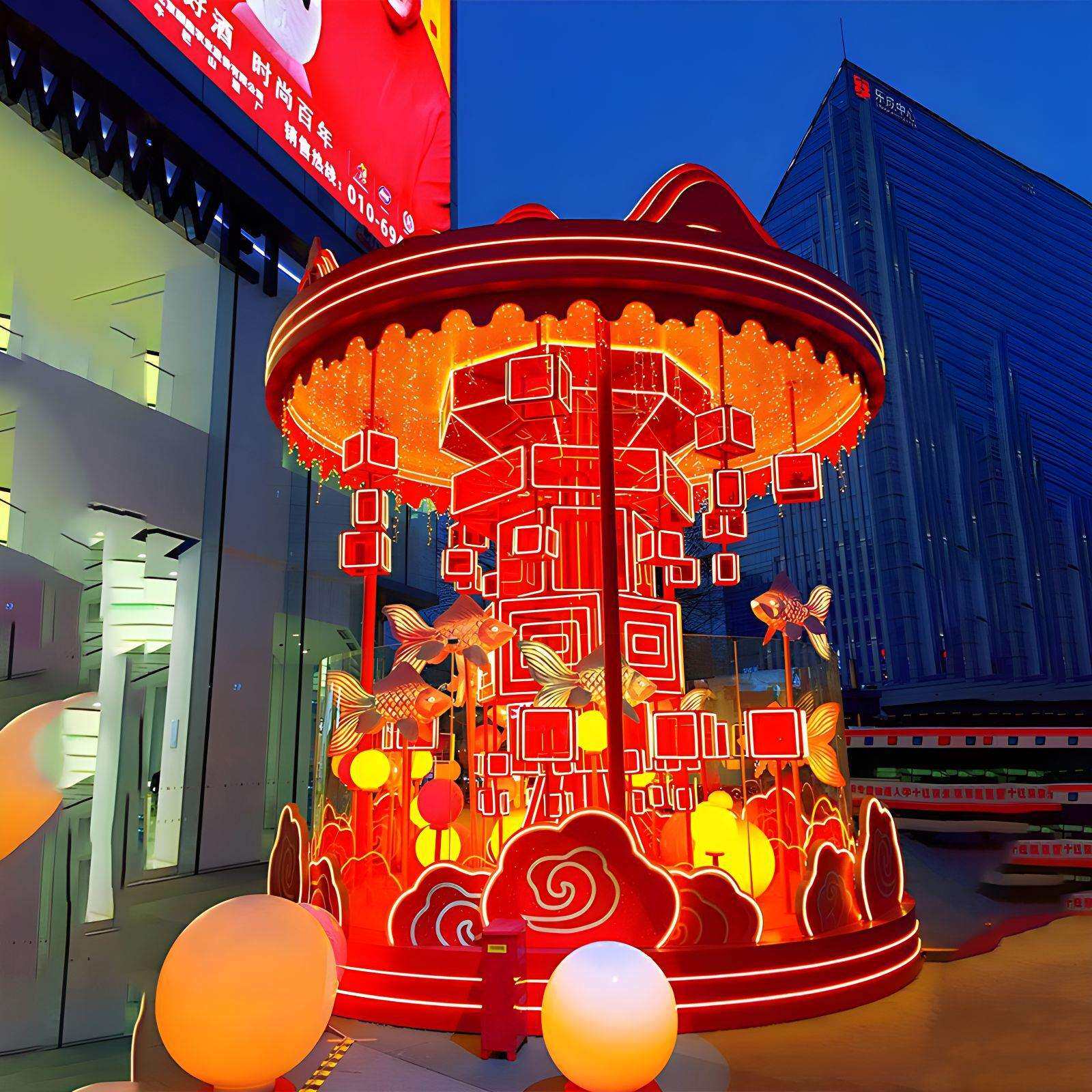 春节元宵花灯灯组庙会新年灯会灯展景区自贡彩灯摆件源厂家定 制