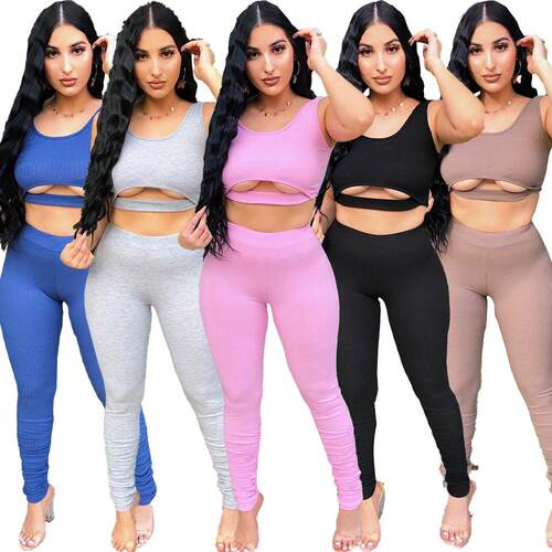 Women's clothing, women's clothing, sleeveless two-color