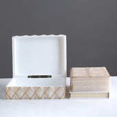 饰品摆件 现代客厅样板间酒店软装 创意轻奢简约贝纹装 饰盒饰品时尚