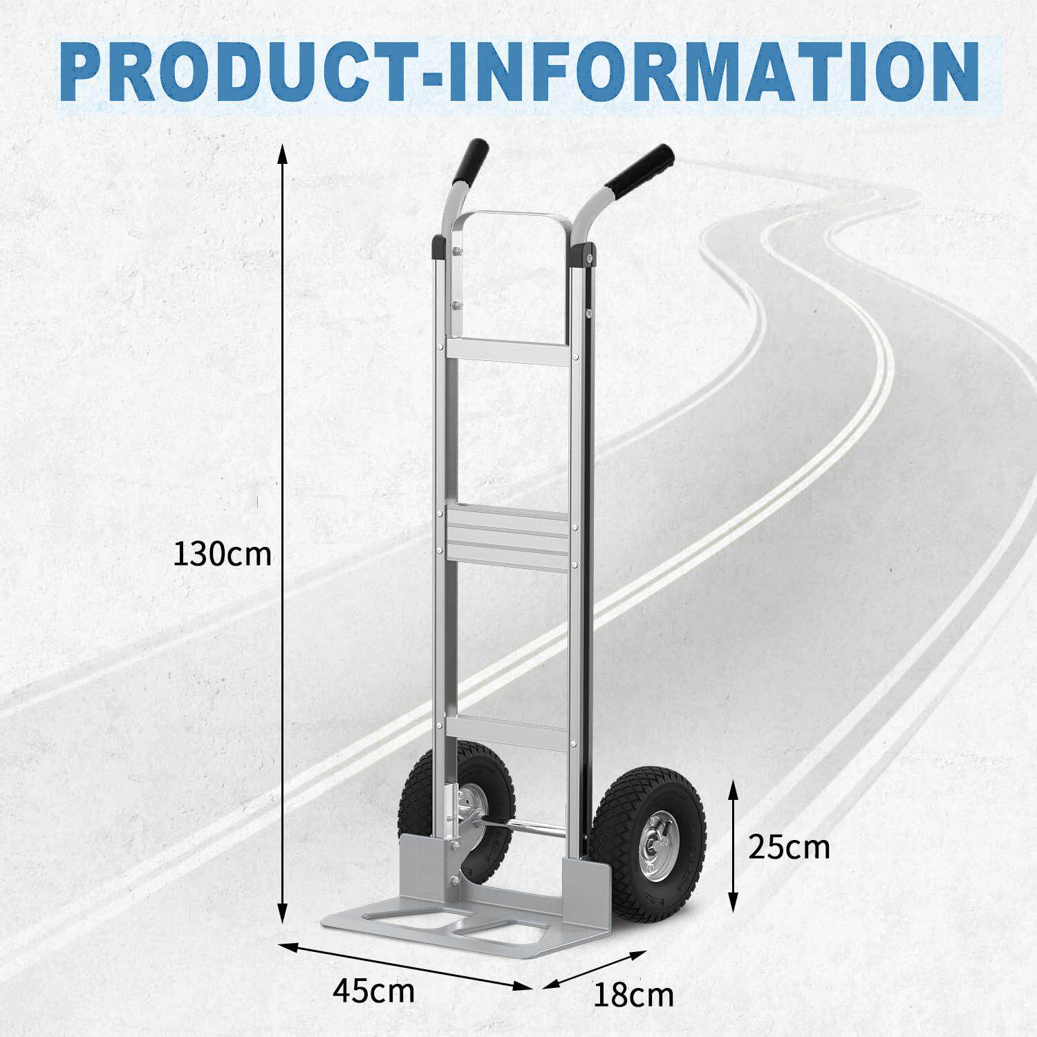 铝合金老虎车两轮手推车铝制搬运车高载重货仓小推车轻便拉货车