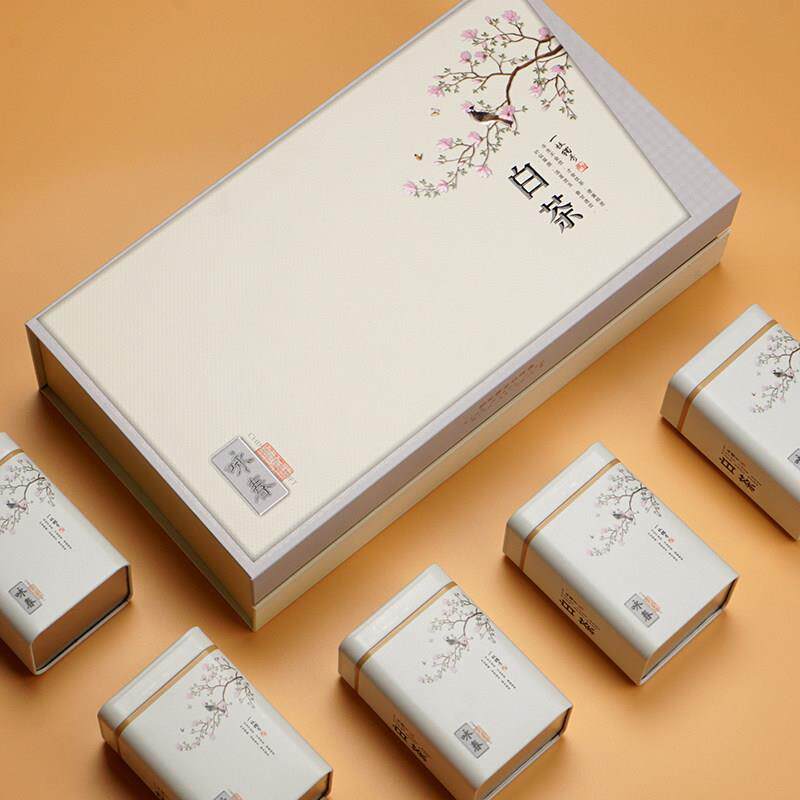 茶叶罐铁罐新款安吉白茶包装盒空礼盒高档通用半斤装白茶茶叶礼盒