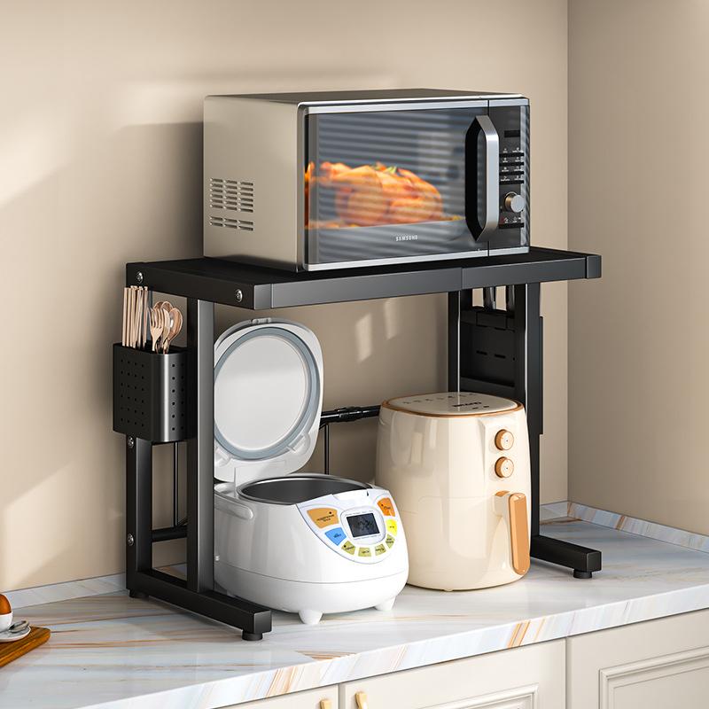 微波炉电饭煲伸缩厨房清洁收纳架