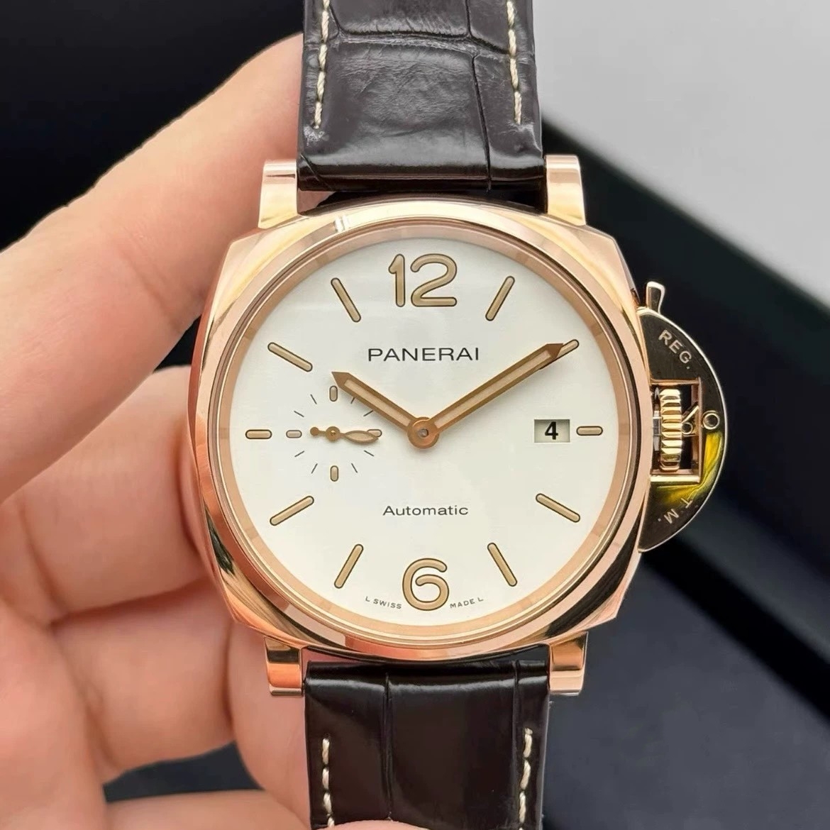 新款全套98新38mm沛纳海18K玫瑰金PAM01045自动机械女士手表正品