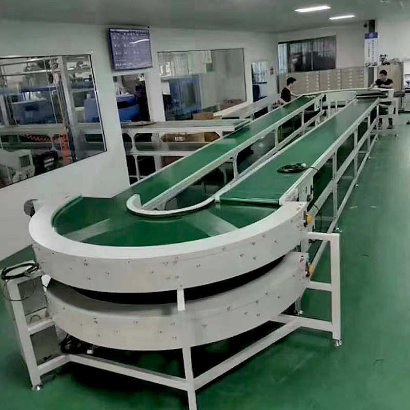 皮带加工转弯批发型皮带流水线输送机环形机食品输送机度u 厂家90