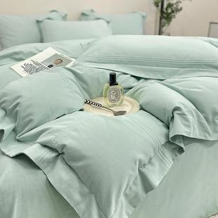 高档160支秋冬季 加厚纯棉磨毛四件套100全棉床单被套保暖床上用品