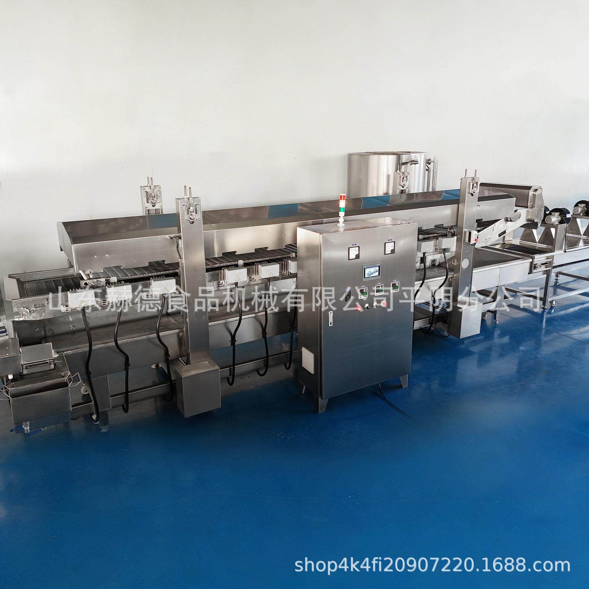 虎皮鸡爪油炸机商用全自动大型油炸肉类油炸线油炸小龙虾小黄鱼设