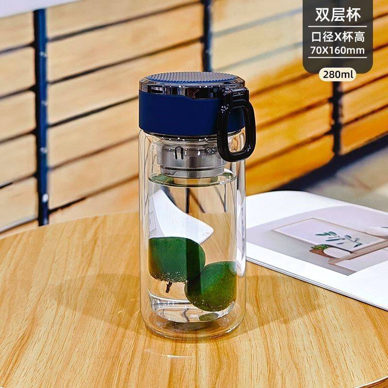 超迷你双层玻璃小水杯办公室男女小巧便携口袋杯子防摔隔热耐高温