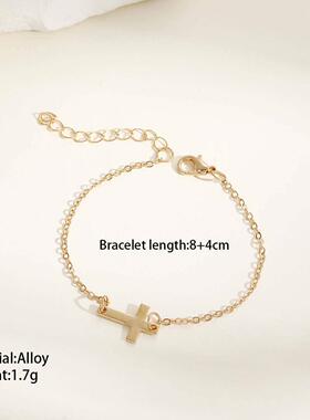 Cross Bracelet跨饰品 新款覆古个性十字架手錬时尚简约精致手饰