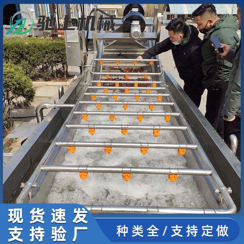 小龙虾清洗机全自动压水气泡清洗机小龙虾清洗蒸煮成套加工设备