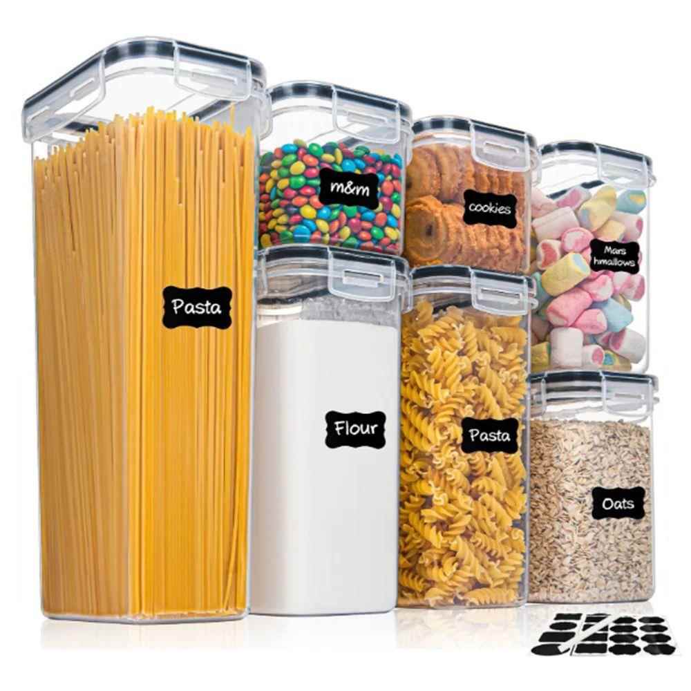 Kitchen 7pcs Food Containers Set BPA Free Plastic Airtight S