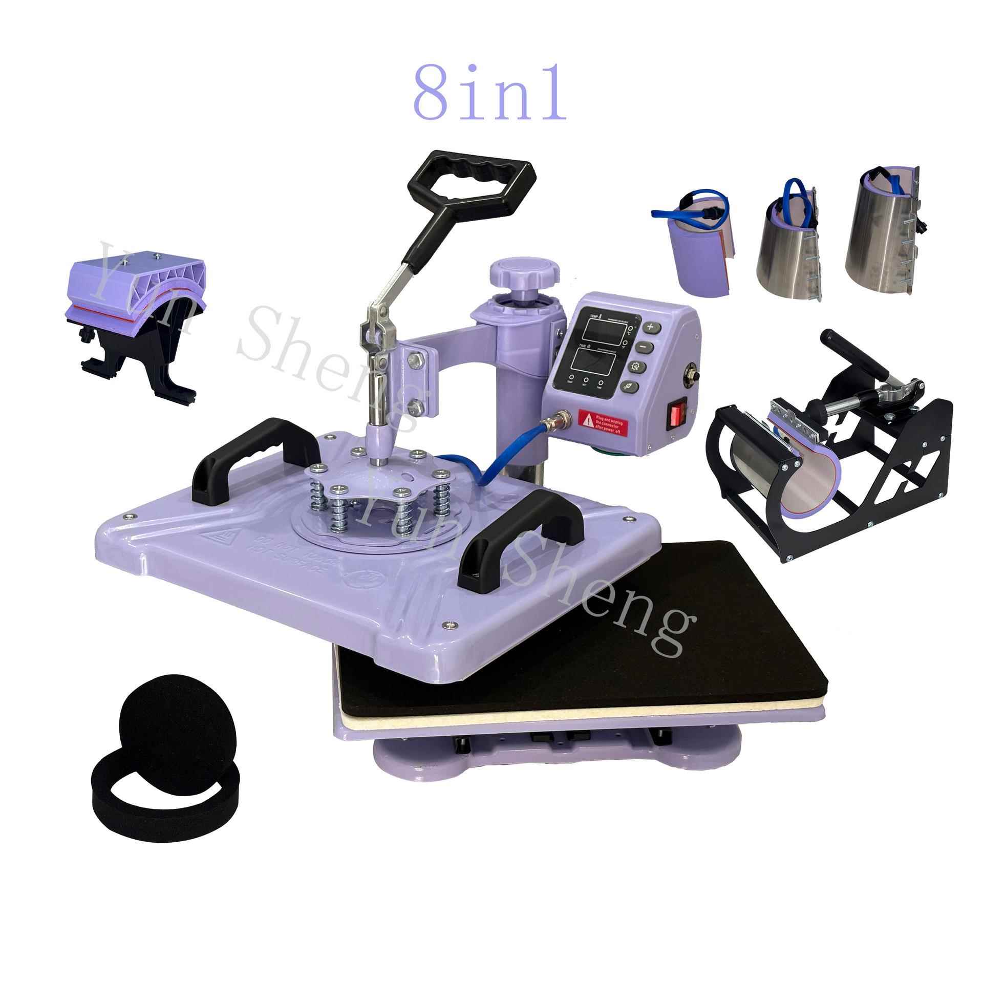 热转印烫画机29*8八合一多功能组合机帽子衣服杯子8in1热压机