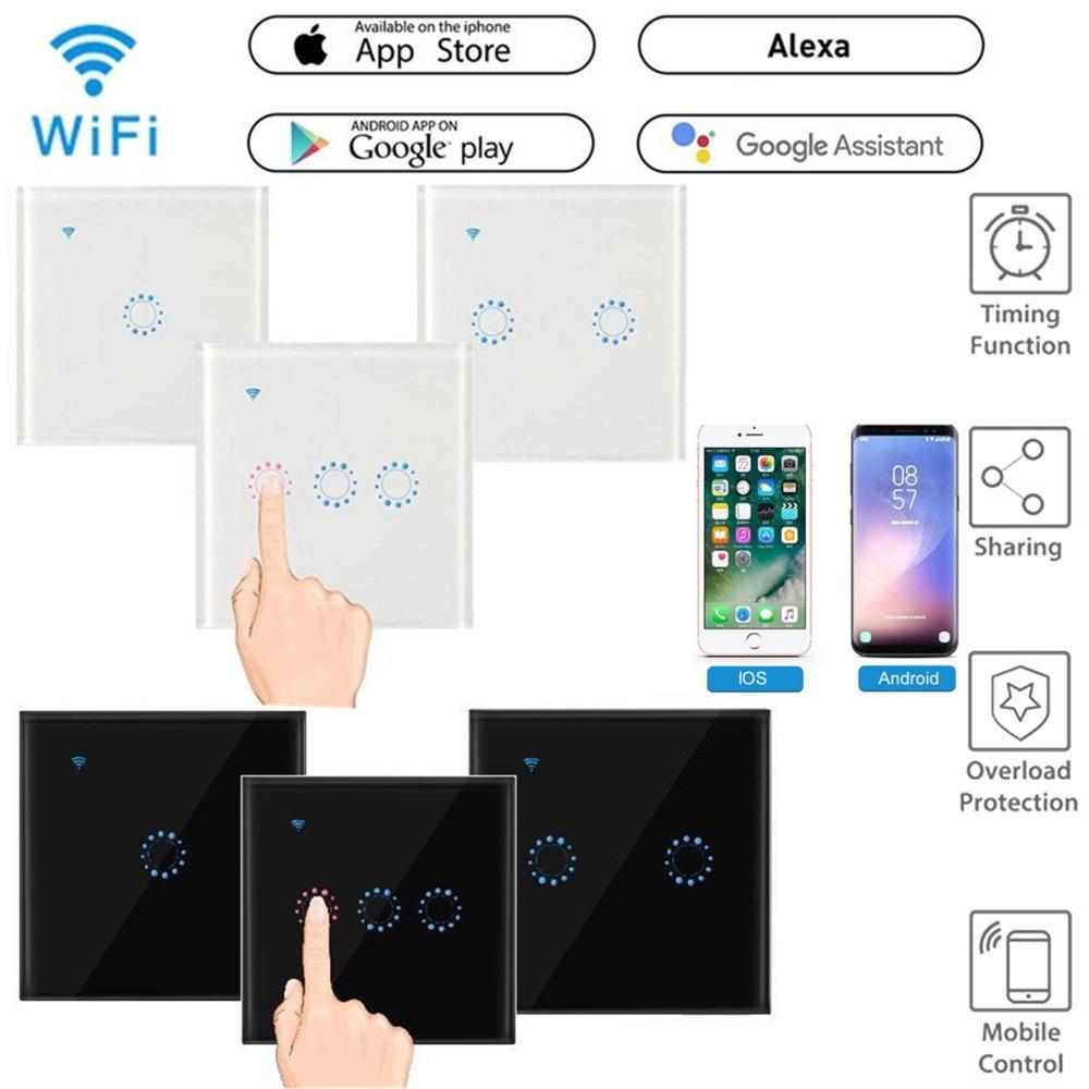 零单火通用易微联涂鸦谷哥Alexa语音控制WiFi智能触摸开关
