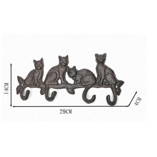 猫尾钩铸铁钥匙挂钩 猫咪墙钩花园庭院户外装饰，现货