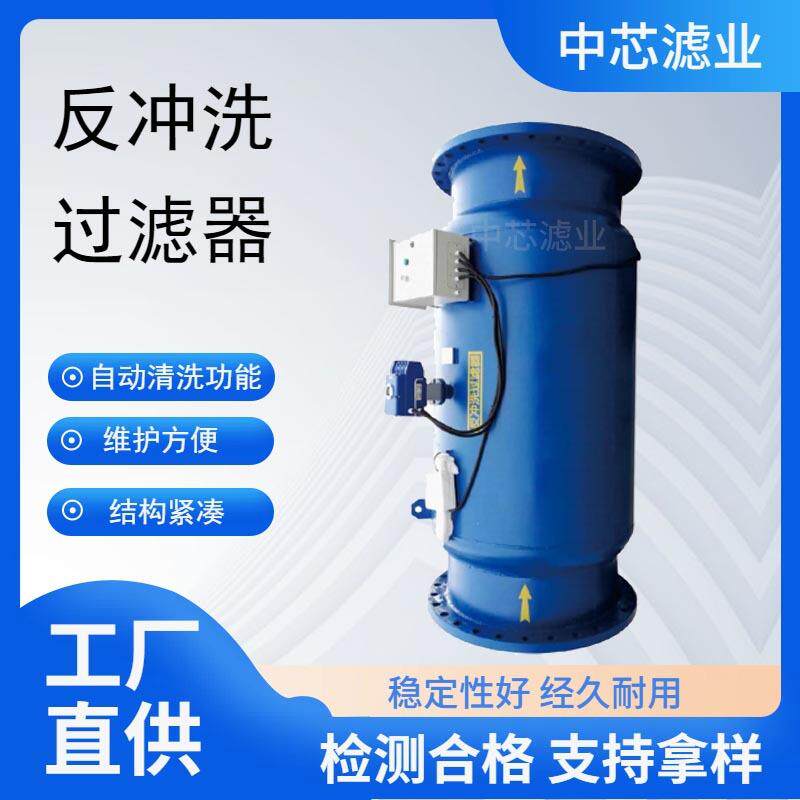 中芯滤业立式直通反冲洗过滤器工业用全自动反冲洗过滤器