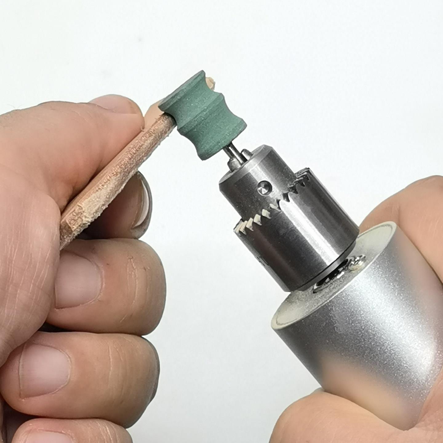 多凹槽皮边打磨绿色磨头 手工diy皮具封边电动修皮边器砂轮多规