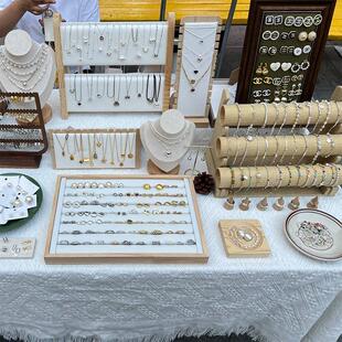 法式 夜市摆摊专用桌布ins风手錬饰品摆摊布针织定制简约风高级感