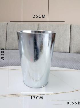 花盆外套遮丑装饰套铁皮花瓶客厅阳台绿萝创意个性抱抱桶绿植花器