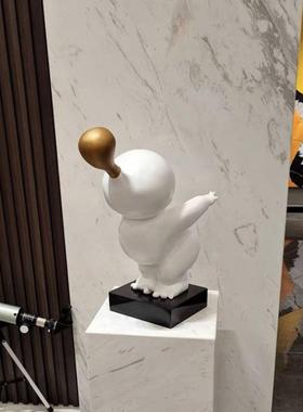 可室爱泡小孩艺术摆件办公书桌家居客厅电视柜吹玄关酒泡柜装DS81