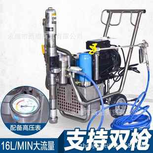 H96腻子电动6柱塞高压无气喷机EJI涂乳胶漆涂料喷涂机喷油漆喷漆