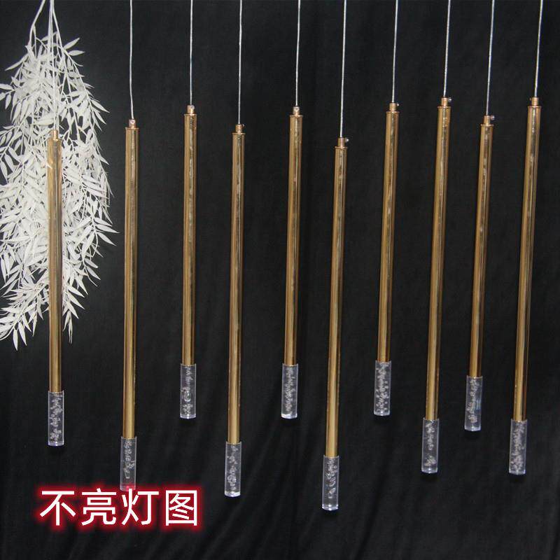 婚庆道具吊顶串灯电镀金色火柴灯酒店婚礼堂吊顶灯美陈橱窗装饰灯