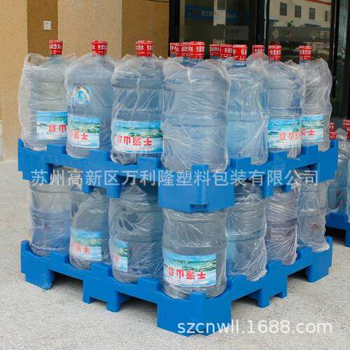 纯净水矿泉水桶装水塑料叉车托盘防潮板码垛堆放卡板仓库超市移动