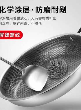 跨境不锈钢蜂窝煎锅不粘锅全面屏煎蛋锅煎牛排锅具平底锅煎盘
