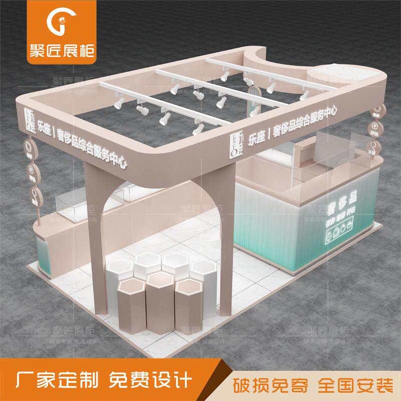 万达商场多经点位珠宝玻璃展示柜银饰店首饰耳环陈列架吊眉中岛台