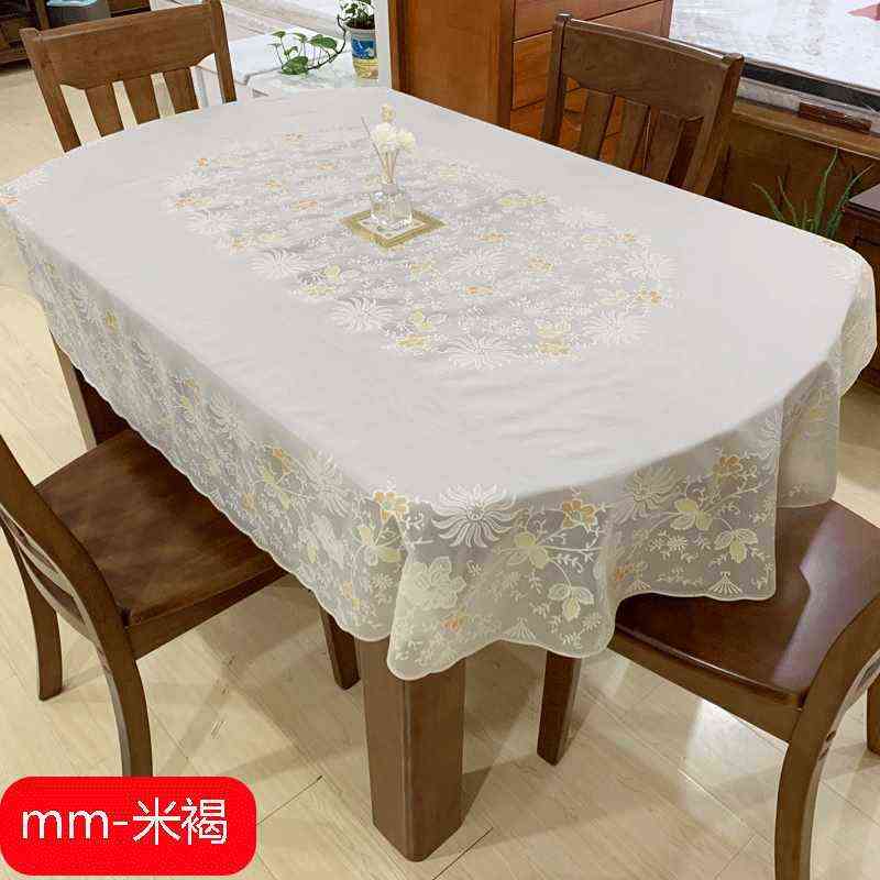 防防油台布折叠pvc桌布烫防水椭圆形伸缩圆桌茶几桌布餐桌垫免洗
