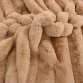 现货1400YQU克7纺cm剪沟兔毛抽条服竖条大兔毛坑条绒布家抱枕布装