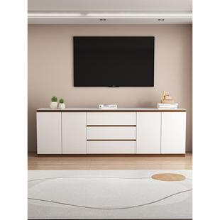 实木电视柜高款客厅2025新款收纳储物柜一体卧室高柜岩板电视机柜